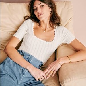 Sezane Anil White Jumper XS